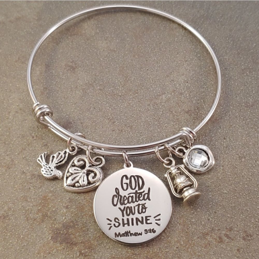 Inspirational Expandable Charm Bracelet  